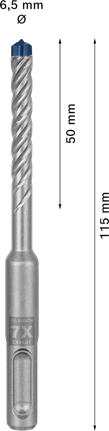 EXPERT SDS plus-7X hamerboor 6,5 x 50 x 115 mm EXPERT SDS plus-7X hamerboor 6,5 x 50 x 115 mm