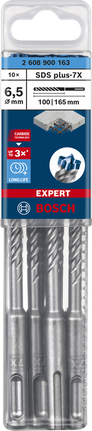 EXPERT SDS plus-7X hamerboor 6,5 x 100 x 165 mm, 10 stuks EXPERT SDS plus-7X hamerboor 6,5 x 100 x 165 mm, 10 stuks