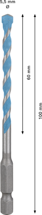 EXPERT HEX-9 MultiConstruction Bohrer, 5,5 x 60 x 100 mm EXPERT HEX-9 MultiConstruction Bohrer, 5,5 x 60 x 100 mm