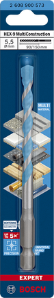 EXPERT HEX-9 MultiConstruction Bohrer, 5,5 x 90 x 150 mm EXPERT HEX-9 MultiConstruction Bohrer, 5,5 x 90 x 150 mm