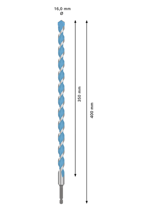 EXPERT HEX-9 Multi Construction Bohrer, 16 x 350 x 400 mm EXPERT HEX-9 Multi Construction Bohrer, 16 x 350 x 400 mm