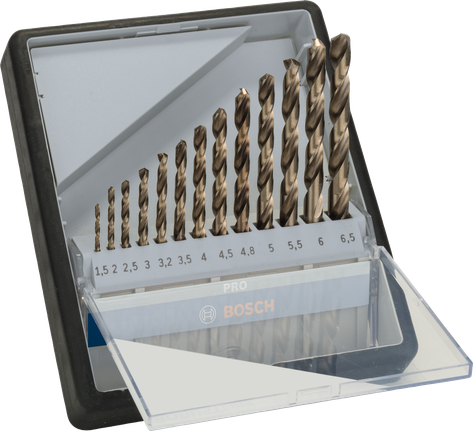 Coffret de forets hélicoïdaux PRO Stainless Steel HSS-Co, 13 pièces Coffret de forets hélicoïdaux PRO Stainless Steel HSS-Co, 13 pièces