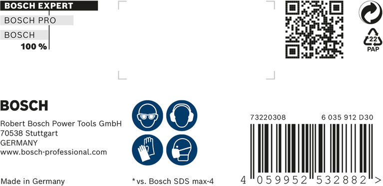 Brocas para martillo EXPERT SDS max-8X 16 x 200 x 340 mm Brocas para martillo EXPERT SDS max-8X 16 x 200 x 340 mm