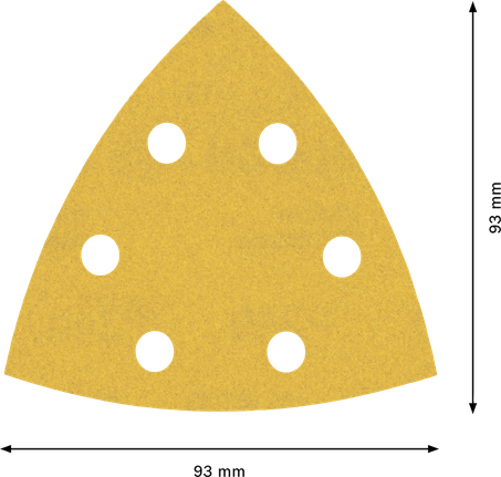 Brusné papíry pro delta brusky EXPERT C470 93 mm, P240, 5 ks Brusné papíry pro delta brusky EXPERT C470 93 mm, P240, 5 ks