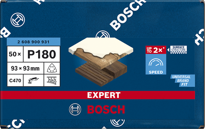 Brusné papíry pro delta brusky EXPERT C470 93 mm, P180, 50 ks Brusné papíry pro delta brusky EXPERT C470 93 mm, P180, 50 ks