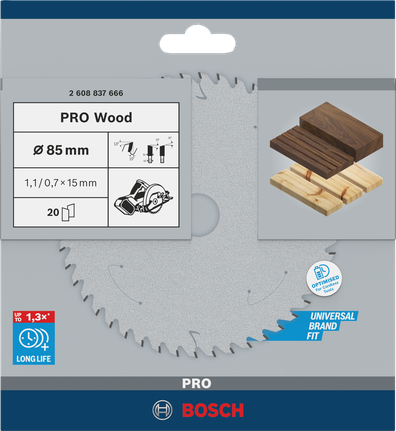 PRO Wood cordless rundsavklinge, 85 x 1,1 x 15 mm PRO Wood cordless rundsavklinge, 85 x 1,1 x 15 mm