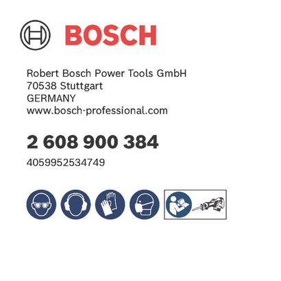 Bosch logo, Postal address, Electronic address, Safety icons Bosch logo, Postal address, Electronic address, Safety icons