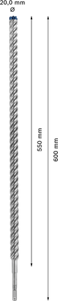 Löökpuur EXPERT SDS plus-7X, 20 × 550 × 600 mm Löökpuur EXPERT SDS plus-7X, 20 × 550 × 600 mm