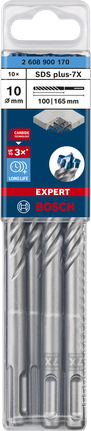 Löökpuur EXPERT SDS plus-7X 10 × 100 × 165 mm, 10 tk Löökpuur EXPERT SDS plus-7X 10 × 100 × 165 mm, 10 tk