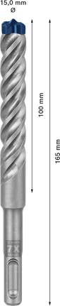 Broca para martillo EXPERT SDS plus-7X de 15 x 100 x 165 mm Broca para martillo EXPERT SDS plus-7X de 15 x 100 x 165 mm