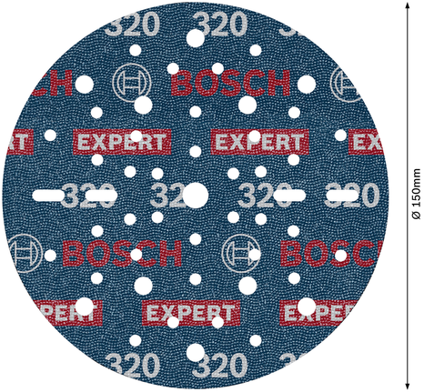 EXPERT O780 Foil Sanding Disc, 150 mm, G320 EXPERT O780 Foil Sanding Disc, 150 mm, G320