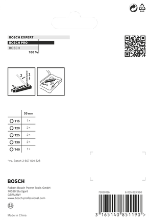 رأس PRO Torx Impact طراز T15 و(T20(x2 و(T25(x2 و(T30(x2 وT40 مقاس 55 مم من 8 قطع رأس PRO Torx Impact طراز T15 و(T20(x2 و(T25(x2 و(T30(x2 وT40 مقاس 55 مم من 8 قطع