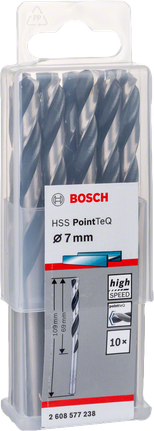 ريشة ثقب حلزونية HSS PointTeQ 7.0 مم ريشة ثقب حلزونية HSS PointTeQ 7.0 مم