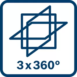 3 x 360° Laser lines