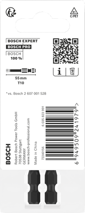 رأس PRO Torx Impact، مقاس T10، 55 مم، 2 قطعة رأس PRO Torx Impact، مقاس T10، 55 مم، 2 قطعة
