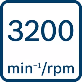  Tomgångshastighet 3200 v/min