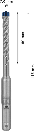 Udarni sveder EXPERT SDS plus-7X, 7 x 50 x 115 mm Udarni sveder EXPERT SDS plus-7X, 7 x 50 x 115 mm